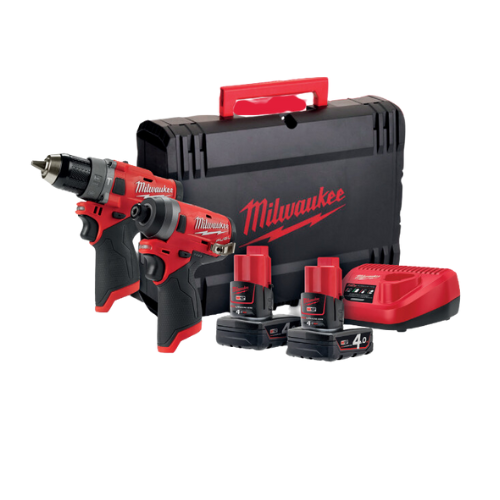 סט מברגות | שתי סוללות 4HA מטען | Milwaukee | M12FPP2A2