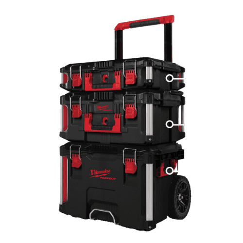 סט 3 ארגזי כלים מסדרת milwaukee | 4932464244 | PACKOUT