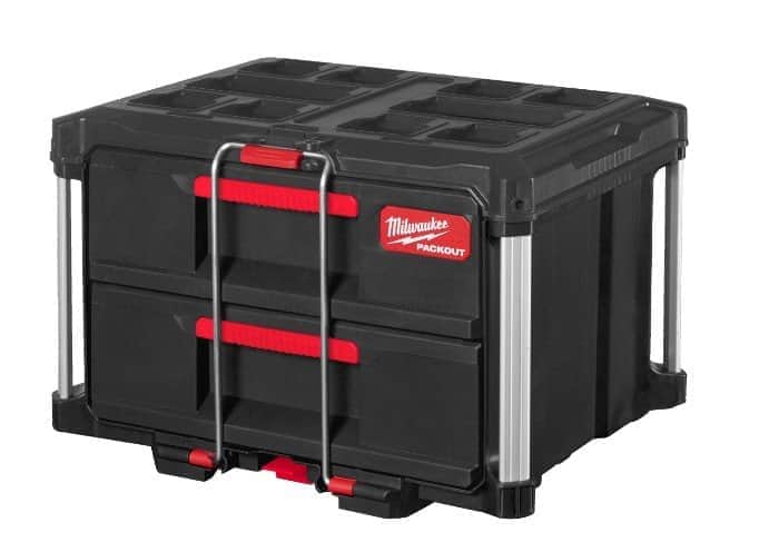 ארגז מגירות 2 מגירות מסדרת milwaukee | 4932472130 | PACKOUT