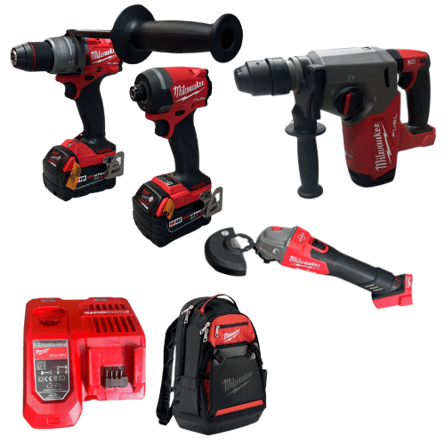 סט דאבלין | 2 סוללות 5Ah מטען מהיר | Milwaukee