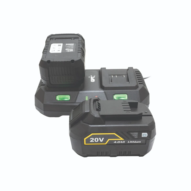 מטען כפול 20V +; סוללות 2x4Ah GPT