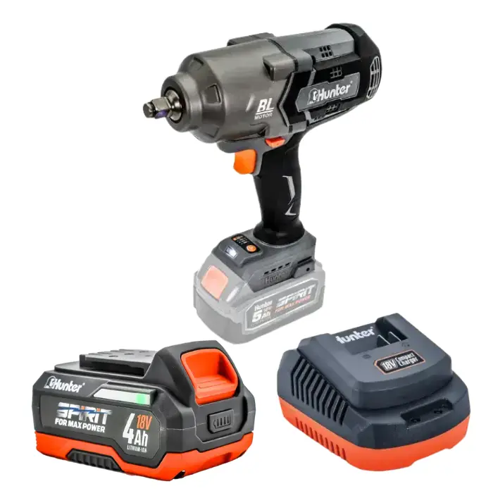 מפתח רטיטה 18V | סוללה 4Ah ומטען | Hunter | 100314-004