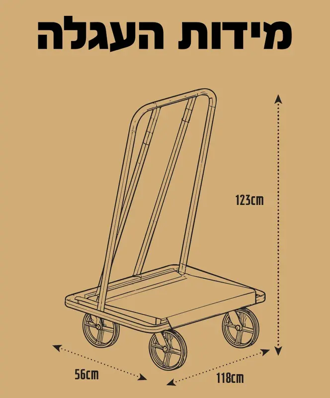 עגלת משא ללוחות גבס 800 קג | Smith