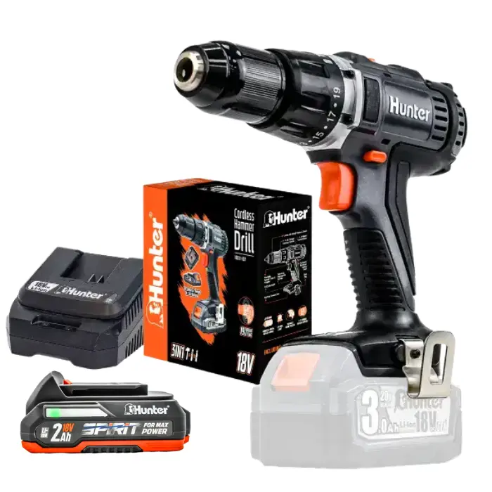 מברגה רוטטת/קודחת 18V - סוללה 2Ah | מטען 3A