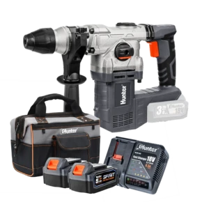 פטיש חציבה נטען Brushless 18V+סוללה 5AhX2+מטען מהיר HUNTER