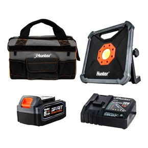 פרוז''קטור לד נטען 18V+סוללה 5Ah+מטען HUNTER