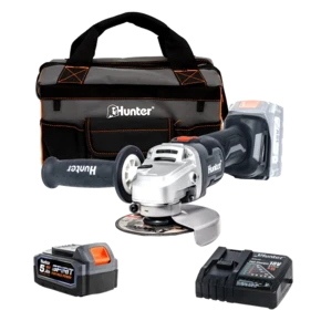משחזת זוית נטענת "Brushless18V 5+סוללה 5Ah+מטען מהיר HUNTER
