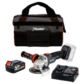 משחזת זווית נטענת "18V Brushless 5+סוללה 3Ah+מטען HUNTER