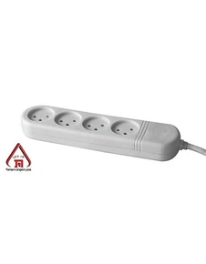 רב שקע 4 שקעים כולל כ - 3 מטר כבל