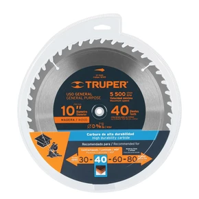 להב למשור עגול 254 מ"מ (10") 40 שיניים TRUPER PRETUL