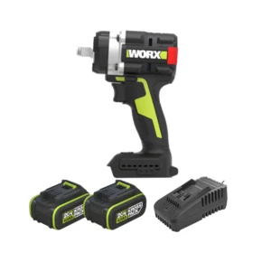 מפתח רטיטה 1/2 750NM 20V WORX + שתי סוללות 4Ah ומטען