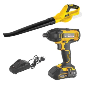סט מברגה + מפוח 20V עם סוללה 2Ah ומטען GPT