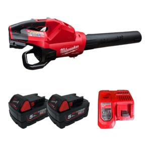 מפוח נטען כפול 36V מקצועי + שתי סוללות 5Ah ומטען Milwaukee