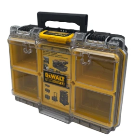 ארגז ארגונית ToughSystem 2.0 חצי רוחב עם מכסה שקוף DeWALT