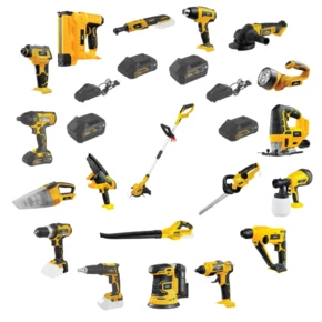סופר סט 19 כלי עבודה וגינון 20V GPT+סוללות 2X2Ah 2X4Ah +שני מטענים