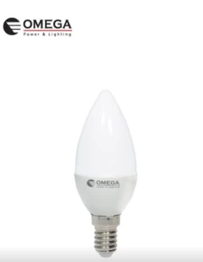 לד נר חלבי 8W C35 אור יום OMEGA E14