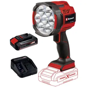 פנס לד 18V | סוללה 2.5AH ומטען | Einhell | 4514145